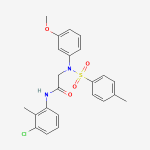 molecular formula C23H23ClN2O4S B3679026 N~1~-(3-chloro-2-methylphenyl)-N~2~-(3-methoxyphenyl)-N~2~-[(4-methylphenyl)sulfonyl]glycinamide 