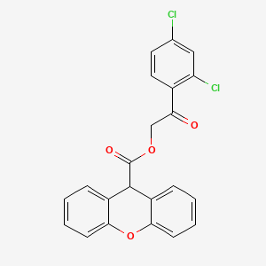 molecular formula C22H14Cl2O4 B3679036 2-(2,4-dichlorophenyl)-2-oxoethyl 9H-xanthene-9-carboxylate 