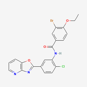 3-bromo-N-(2-chloro-5-[1,3]oxazolo[4,5-b]pyridin-2-ylphenyl)-4-ethoxybenzamide