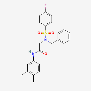 N~2~-benzyl-N~1~-(3,4-dimethylphenyl)-N~2~-[(4-fluorophenyl)sulfonyl]glycinamide