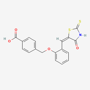 4-({2-[(4-OXO-2-THIOXO-1,3-THIAZOLAN-5-YLIDEN)METHYL]PHENOXY}METHYL)BENZOIC ACID