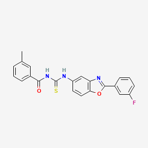 N-{[2-(3-fluorophenyl)-1,3-benzoxazol-5-yl]carbamothioyl}-3-methylbenzamide