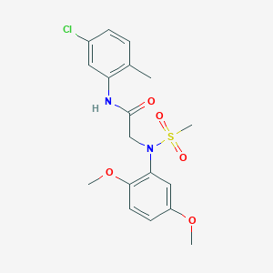 N~1~-(5-chloro-2-methylphenyl)-N~2~-(2,5-dimethoxyphenyl)-N~2~-(methylsulfonyl)glycinamide