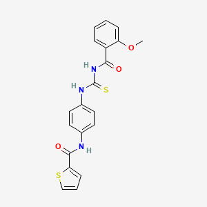 N-[4-({[(2-methoxyphenyl)carbonyl]carbamothioyl}amino)phenyl]thiophene-2-carboxamide