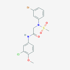 N~2~-(3-bromophenyl)-N~1~-(3-chloro-4-methoxyphenyl)-N~2~-(methylsulfonyl)glycinamide