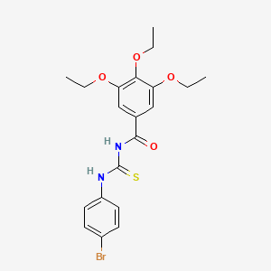 molecular formula C20H23BrN2O4S B3679131 N-[(4-bromophenyl)carbamothioyl]-3,4,5-triethoxybenzamide 