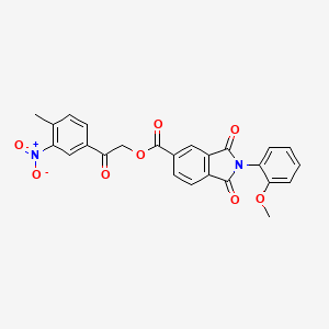 2-(4-methyl-3-nitrophenyl)-2-oxoethyl 2-(2-methoxyphenyl)-1,3-dioxo-2,3-dihydro-1H-isoindole-5-carboxylate