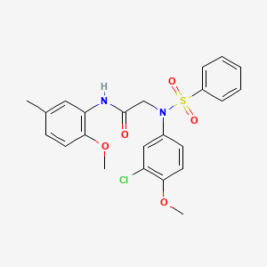 N~2~-(3-chloro-4-methoxyphenyl)-N~1~-(2-methoxy-5-methylphenyl)-N~2~-(phenylsulfonyl)glycinamide