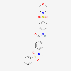 molecular formula C24H25N3O6S2 B3679179 4-[methyl(phenylsulfonyl)amino]-N-[4-(4-morpholinylsulfonyl)phenyl]benzamide 