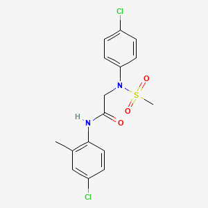 N-(4-Chloro-2-methylphenyl)-N~2~-(4-chlorophenyl)-N~2~-(methanesulfonyl)glycinamide