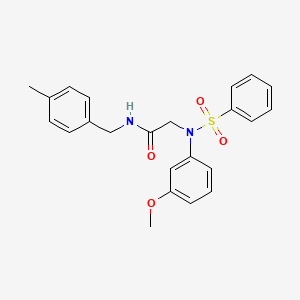 N~2~-(3-methoxyphenyl)-N~1~-(4-methylbenzyl)-N~2~-(phenylsulfonyl)glycinamide