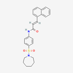 (2E)-N-[4-(AZEPANE-1-SULFONYL)PHENYL]-3-(NAPHTHALEN-1-YL)PROP-2-ENAMIDE