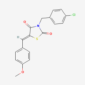 (5Z)-3-[(4-chlorophenyl)methyl]-5-[(4-methoxyphenyl)methylidene]-1,3-thiazolidine-2,4-dione