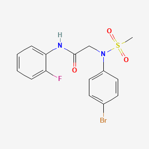 2-(4-bromo-N-methylsulfonylanilino)-N-(2-fluorophenyl)acetamide