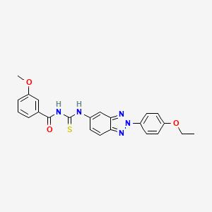 molecular formula C23H21N5O3S B3679254 3-[2-(4-ETHOXYPHENYL)-2H-1,2,3-BENZOTRIAZOL-5-YL]-1-(3-METHOXYBENZOYL)THIOUREA 