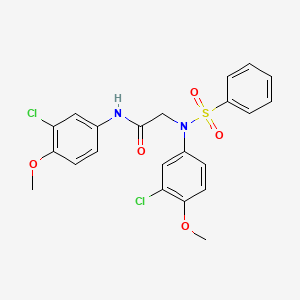 N~1~,N~2~-bis(3-chloro-4-methoxyphenyl)-N~2~-(phenylsulfonyl)glycinamide