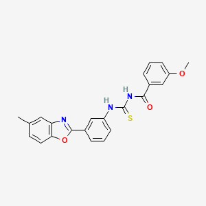 3-methoxy-N-{[3-(5-methyl-1,3-benzoxazol-2-yl)phenyl]carbamothioyl}benzamide