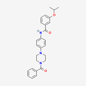 N-{4-[4-(phenylcarbonyl)piperazin-1-yl]phenyl}-3-(propan-2-yloxy)benzamide