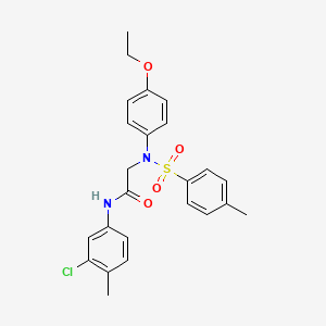 N~1~-(3-chloro-4-methylphenyl)-N~2~-(4-ethoxyphenyl)-N~2~-[(4-methylphenyl)sulfonyl]glycinamide