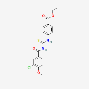 Ethyl 4-({[(3-chloro-4-ethoxyphenyl)carbonyl]carbamothioyl}amino)benzoate