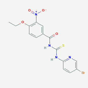 N-[(5-bromopyridin-2-yl)carbamothioyl]-4-ethoxy-3-nitrobenzamide