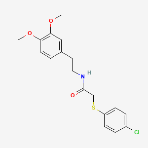 2-[(4-chlorophenyl)thio]-N-[2-(3,4-dimethoxyphenyl)ethyl]acetamide