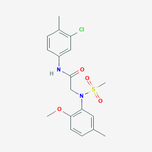 N~1~-(3-chloro-4-methylphenyl)-N~2~-(2-methoxy-5-methylphenyl)-N~2~-(methylsulfonyl)glycinamide