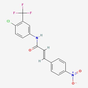 (E)-N-[4-CHLORO-3-(TRIFLUOROMETHYL)PHENYL]-3-(4-NITROPHENYL)-2-PROPENAMIDE