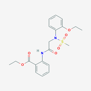 ethyl 2-{[N-(2-ethoxyphenyl)-N-(methylsulfonyl)glycyl]amino}benzoate