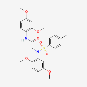 molecular formula C25H28N2O7S B3679375 N~1~-(2,4-dimethoxyphenyl)-N~2~-(2,5-dimethoxyphenyl)-N~2~-[(4-methylphenyl)sulfonyl]glycinamide 