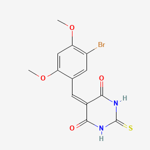 5-[(5-Bromo-2,4-dimethoxyphenyl)methylidene]-2-sulfanylidene-1,3-diazinane-4,6-dione