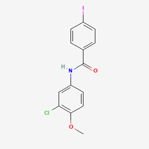 molecular formula C14H11ClINO2 B3679411 N-(3-chloro-4-methoxyphenyl)-4-iodobenzamide 