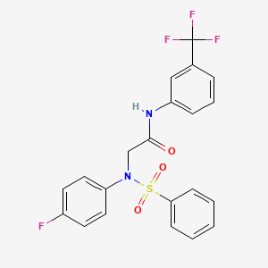 N~2~-(4-fluorophenyl)-N~2~-(phenylsulfonyl)-N~1~-[3-(trifluoromethyl)phenyl]glycinamide