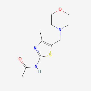 N-[4-methyl-5-(morpholin-4-ylmethyl)-1,3-thiazol-2-yl]acetamide