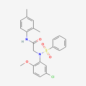 N~2~-(5-chloro-2-methoxyphenyl)-N~1~-(2,4-dimethylphenyl)-N~2~-(phenylsulfonyl)glycinamide