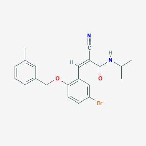 (Z)-3-[5-bromo-2-[(3-methylphenyl)methoxy]phenyl]-2-cyano-N-propan-2-ylprop-2-enamide