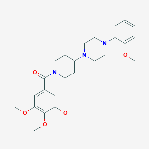 molecular formula C26H35N3O5 B367948 1-(2-Methoxyphenyl)-4-[1-(3,4,5-trimethoxybenzoyl)-4-piperidinyl]piperazine CAS No. 431926-40-8
