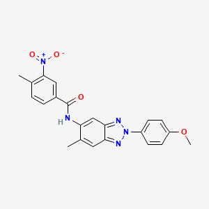 N-[2-(4-methoxyphenyl)-6-methyl-2H-1,2,3-benzotriazol-5-yl]-4-methyl-3-nitrobenzamide