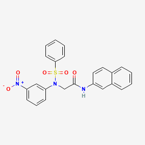 N~1~-2-naphthyl-N~2~-(3-nitrophenyl)-N~2~-(phenylsulfonyl)glycinamide