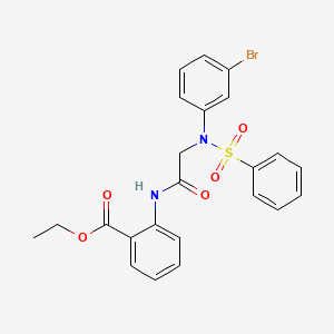 ethyl 2-{[N-(3-bromophenyl)-N-(phenylsulfonyl)glycyl]amino}benzoate