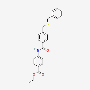 Ethyl 4-[[4-(benzylsulfanylmethyl)benzoyl]amino]benzoate