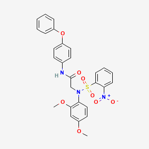 N~2~-(2,4-dimethoxyphenyl)-N~2~-[(2-nitrophenyl)sulfonyl]-N~1~-(4-phenoxyphenyl)glycinamide