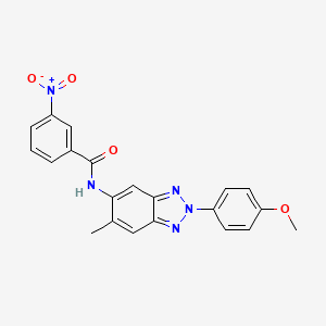 N-[2-(4-methoxyphenyl)-6-methyl-2H-1,2,3-benzotriazol-5-yl]-3-nitrobenzamide