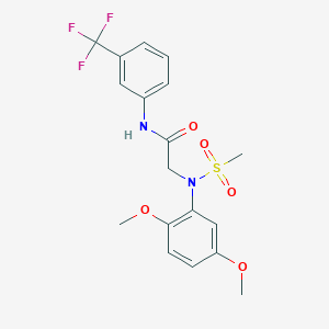 N~2~-(2,5-dimethoxyphenyl)-N~2~-(methylsulfonyl)-N~1~-[3-(trifluoromethyl)phenyl]glycinamide