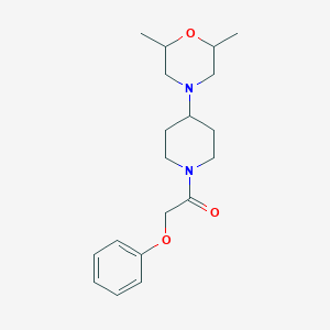 molecular formula C19H28N2O3 B367955 2,6-Dimethyl-4-[1-(phenoxyacetyl)-4-piperidinyl]morpholine CAS No. 500271-89-6