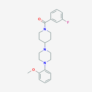 molecular formula C23H28FN3O2 B367956 (3-Fluorophenyl){4-[4-(2-methoxyphenyl)piperazin-1-yl]piperidin-1-yl}methanone CAS No. 488860-78-2