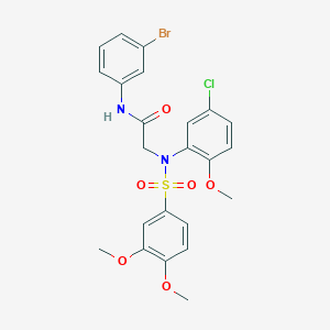 N-(3-bromophenyl)-2-(5-chloro-N-(3,4-dimethoxyphenyl)sulfonyl-2-methoxyanilino)acetamide