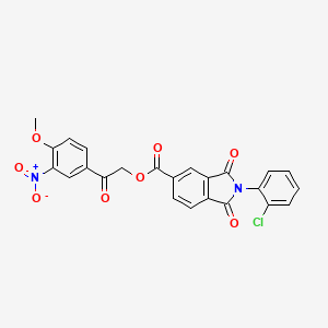 molecular formula C24H15ClN2O8 B3679575 2-(4-methoxy-3-nitrophenyl)-2-oxoethyl 2-(2-chlorophenyl)-1,3-dioxo-5-isoindolinecarboxylate 