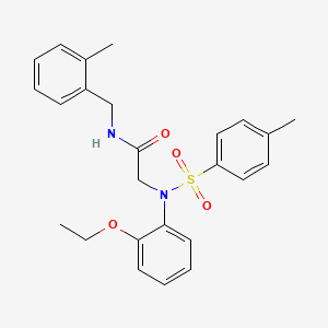 2-(2-ethoxy-N-(4-methylphenyl)sulfonylanilino)-N-[(2-methylphenyl)methyl]acetamide