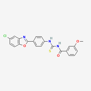 1-[4-(5-CHLORO-1,3-BENZOXAZOL-2-YL)PHENYL]-3-(3-METHOXYBENZOYL)THIOUREA